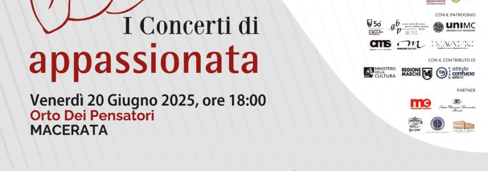 Appassionata chiude la prima parte di stagione all'Orto dei Pensatori con il concerto di Matteo Giorgetti