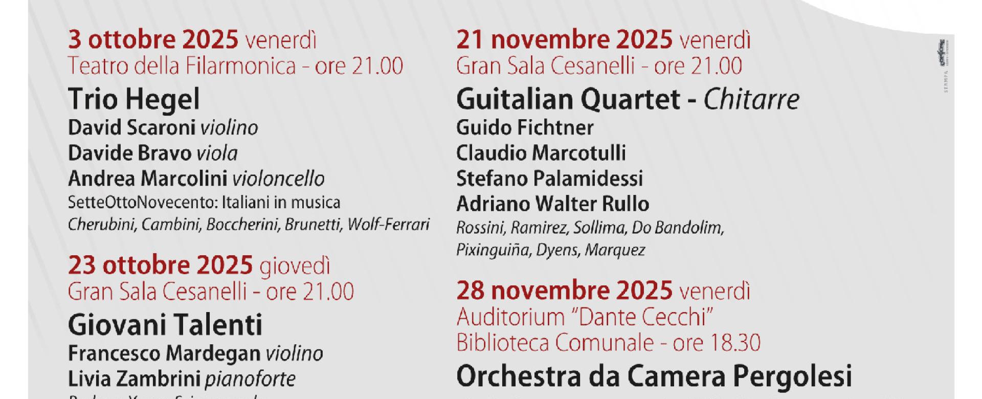 Dal 3 ottobre tornano i concerti di Appassionata